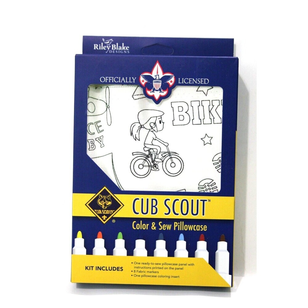 Cub Scouts of America Color Sew Pillowcase Official Riley Blake Designs 21"x30"